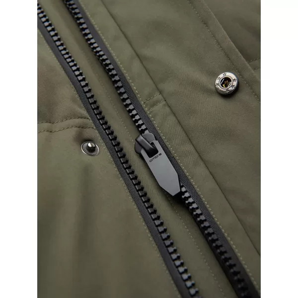  Férfi parka OMBRE OM-JALJ-0310 SÖTÉT OLAJBOGYÓ 