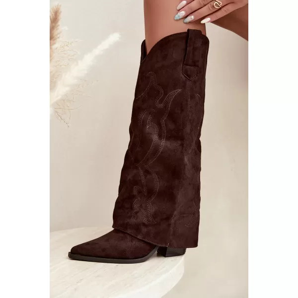  Női cowboy csizma BOTO 2588A BARNA 