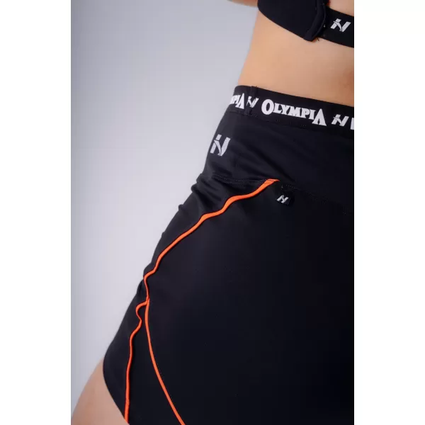  Női rövidnadrág NEBBIA OLYMPIA HIGH-WAIST 937 FEKETE 
