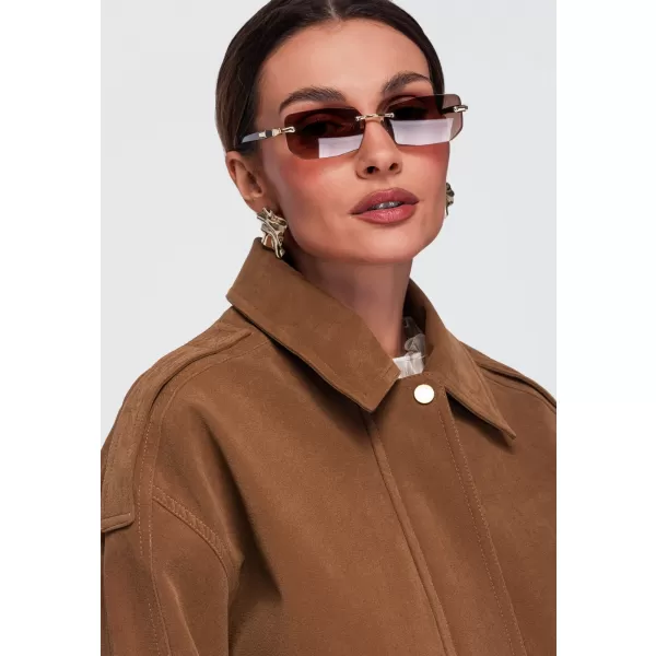  Női kabát OMBRE OW-JANP-0142 TEVE 