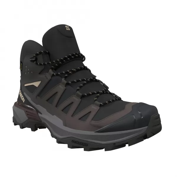  Férfi cipők SALOMON X ULTRA 360 MID GORE-TEX L45473200 FEKETE/SÖTÉT SIRÁLY SZÜRKE/SÖTÉT FÖLD 