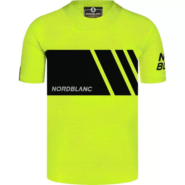  Funkcionális férfi kerékpáros póló NORDBLANC MUD NBSMF8083 ÉLÉNK SÁRGA 