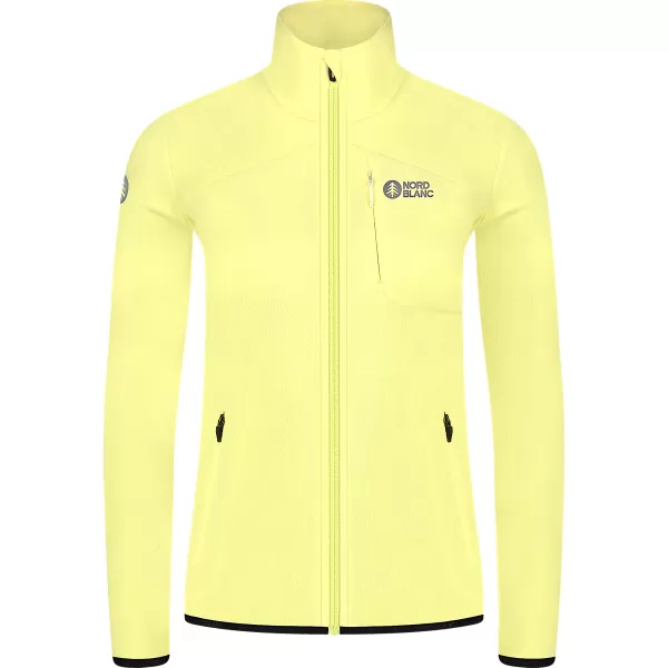  Női könnyű polár pulóver NORDBLANC MAPLE NBSFL8374 VILÁGOS SÁRGA 