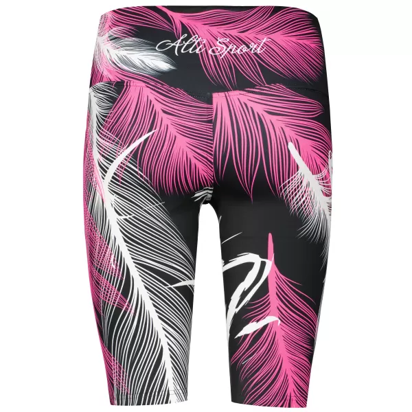  Női prémium térdig érő leggings (új méretek) ALTISPORT VOJ/ALW001LEG06 FEKETE/RÓZSASZÍN 