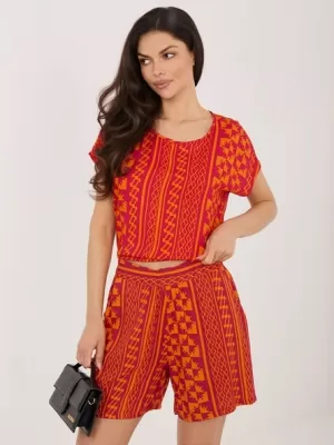 Női rövidnadrág SUBLEVEL D73771M62489KD NARANCS