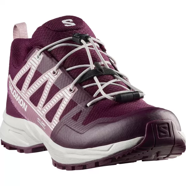  Gyerekcipők SALOMON OUTSCAPE WATERPROOF L49212600 TÉLI VIRÁGZÁS/HAJNAL RÓZSASZÍN/FEHÉR 