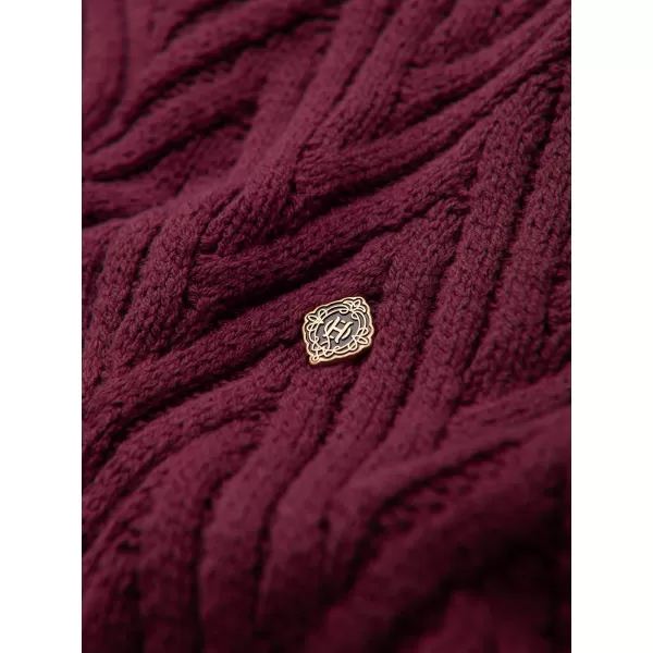  Férfi pulóver OMBRE OM-SWSW-0190 BURGUNDIA 