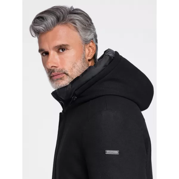  Férfi parka OMBRE OM-COWC-0161 FEKETE 