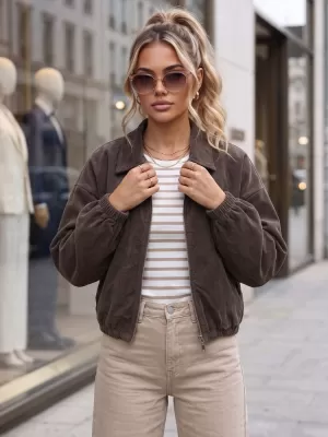 Női kabát DSTREET TY6052 BARNA