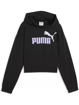 Gyermek pulóver PUMA ESS 2 COLOR NO. 1 LOGO SHORT LENGTH HOOD 68607255 PUMA FEKETE/VILÁGOS LEVENDULA