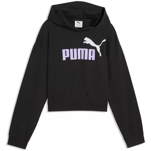  Gyermek pulóver PUMA ESS 2 COLOR NO. 1 LOGO SHORT LENGTH HOOD 68607255 PUMA FEKETE/VILÁGOS LEVENDULA 