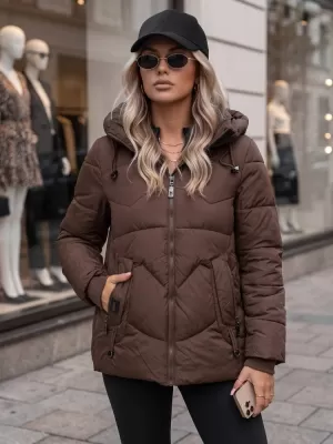Női kabát DSTREET TY5752 BARNA