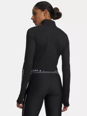 Női póló UNDER ARMOUR TECH BRANDED 1/2 ZIP 6009988-001 FEKETE