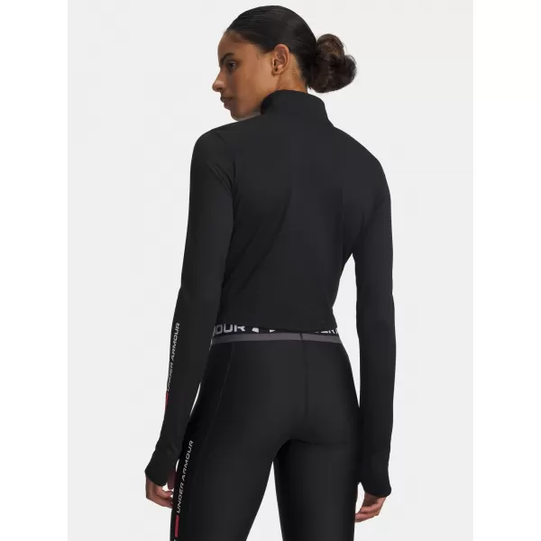 Női póló UNDER ARMOUR TECH BRANDED 1/2 ZIP 6009988-001 FEKETE 