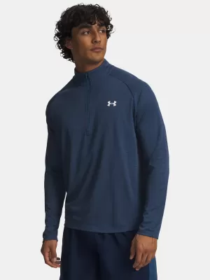 Férfi póló UNDER ARMOUR UA TECH TEXTURED 1/2 ZIP 1382797-498 KÉK