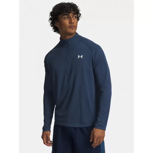  Férfi póló UNDER ARMOUR UA TECH TEXTURED 1/2 ZIP 1382797-498 KÉK 