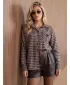 Női ing DSTREET DY0504 BARNA