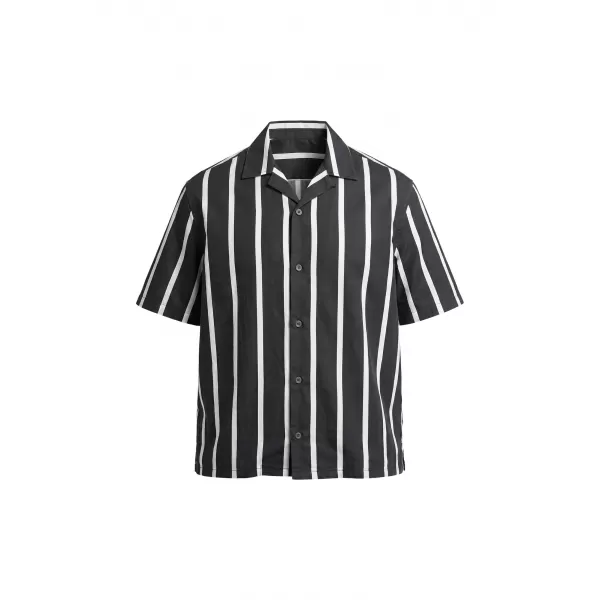  Férfi ing URBAN CLASSICS TB8429-00826 FEKETE/FEHÉR 
