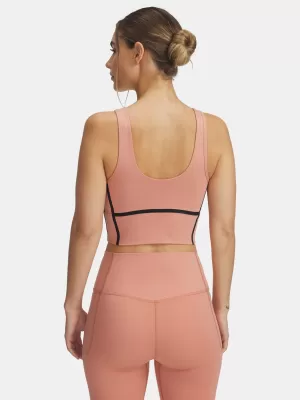 Női felső UNDER ARMOUR MERIDIAN PIPED CROP TANK 6003529-696 RÓZSASZÍN