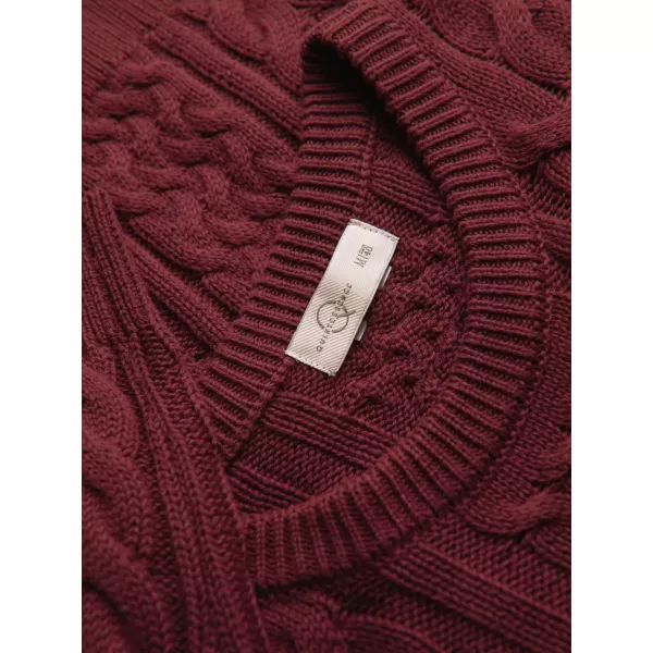  Férfi pulóver OMBRE OM-SWSW-0191 BURGUNDIA 