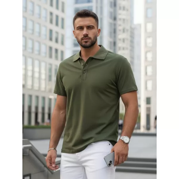  Férfi póló gallérral DSTREET PX0511 ZÖLD 