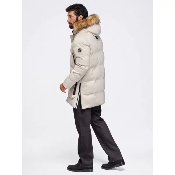  Férfi parka OMBRE OM-JALJ-0310 KRÉM 