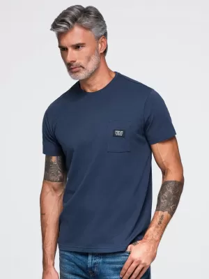 Férfi póló OMBRE OM-TSCT-0305 SÖTÉTKÉK
