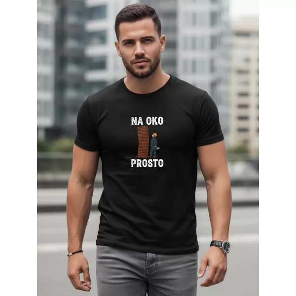  Férfi póló DSTREET NX0107R-BK FEKETE 