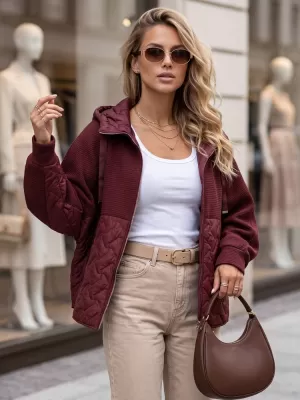 Női kabát DSTREET TY5916 BURGUNDIA