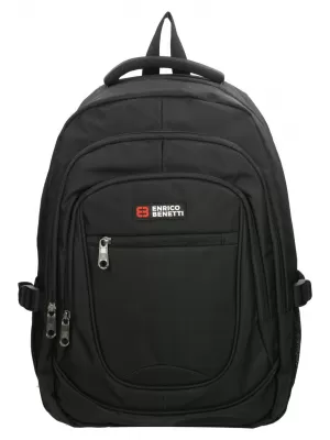 Hátizsák ENRICO BENETTI Hamburg Notebook Backpack 35,5 l Black FEKETE