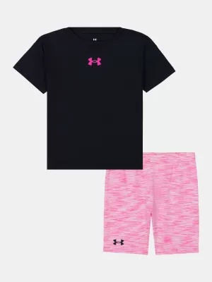 Lányos készlet UNDER ARMOUR TWIST BIKE SHORT SET UASII0PR-001 FEKETE