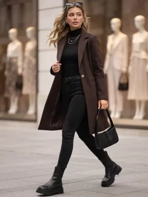 Női kabát DSTREET NY0795 BARNA