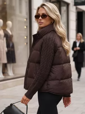 Női kabát DSTREET TY5931 BARNA