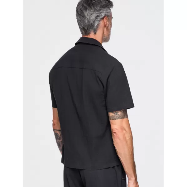  Férfi ing OMBRE OM-SHSS-0221 FEKETE 