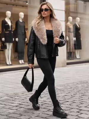 Női kabát DSTREET TY6029 FEKETE