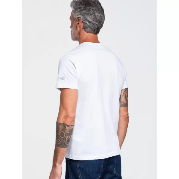  Férfi póló OMBRE OM-TSPT-0297 FEHÉR 
