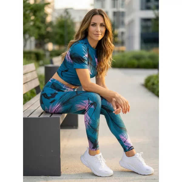  Női prémium hosszú leggings (új méretek) ALTISPORT VOJ/ALW001LEG05 BENZINES/VILÁGOS RÓZSASZÍN 