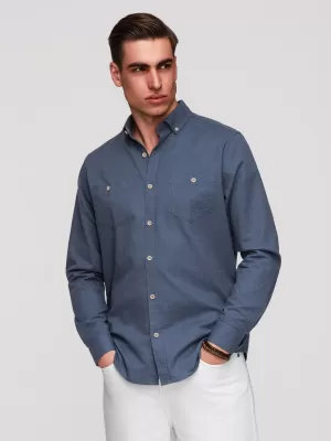 Férfi ing OMBRE OM-SHCS-0134 KÉK