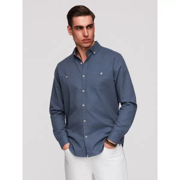  Férfi ing OMBRE OM-SHCS-0134 KÉK 
