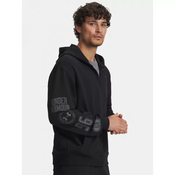  Férfi pulóver UNDER ARMOUR UA RIVAL LW GRAPHIC FZ 6014687-001 FEKETE 