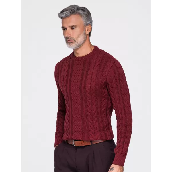  Férfi pulóver OMBRE OM-SWSW-0191 BURGUNDIA 