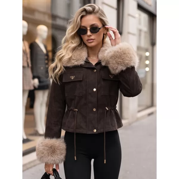  Női kabát DSTREET TY5704 BARNA 
