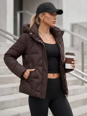 Női kabát DSTREET TY5940 BARNA