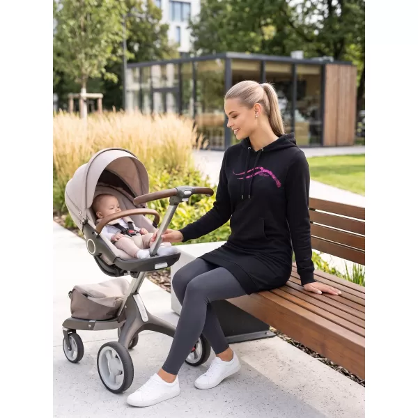  Hosszabbított női pulóver ALTISPORT ALW001419 FEKETE RÓZSASZÍN 