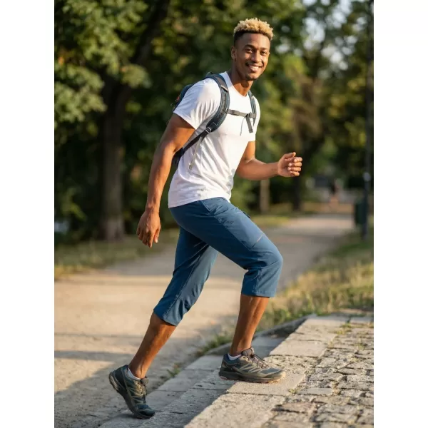  Férfi capri nadrág ALPINE PRO WEDER 2 KÉK SZÁRNYÚ KÉKESZÖLD 