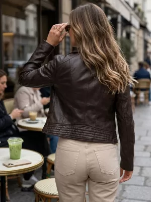 Női kabát DSTREET TY5722 BARNA