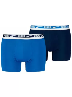 Férfi boxerek PUMA MEN EVERYDAY MULTI LOGO BOXER 2P 93832504 KÉK KOMBÓ