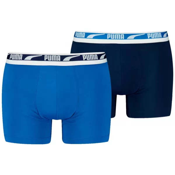  Férfi boxerek PUMA MEN EVERYDAY MULTI LOGO BOXER 2P 93832504 KÉK KOMBÓ 