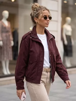 Női kabát DSTREET TY6066 BURGUNDIA
