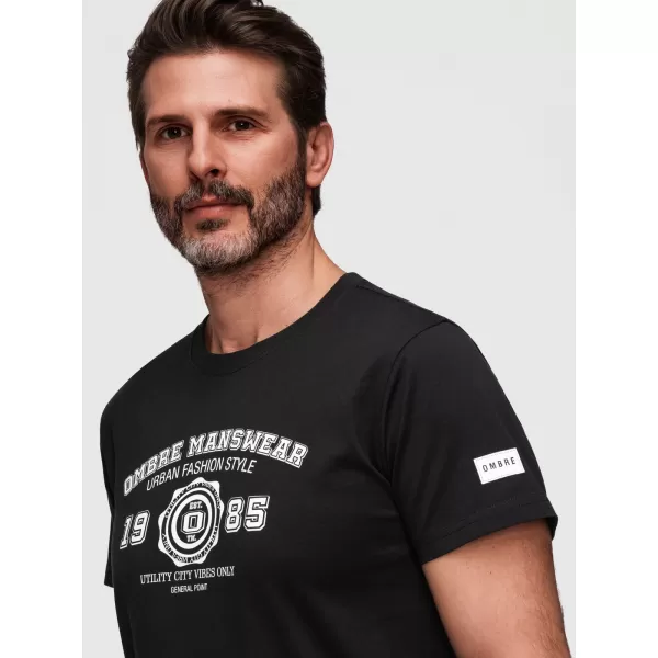  Férfi póló OMBRE OM-TSPT-0269 FEKETE 